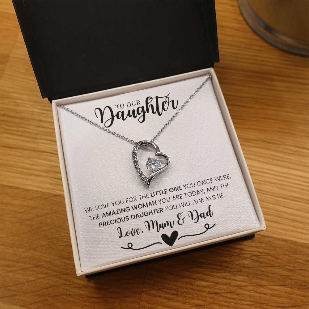 "To Our Daughter, Love Mum & Dad" - Forever Love Necklace
