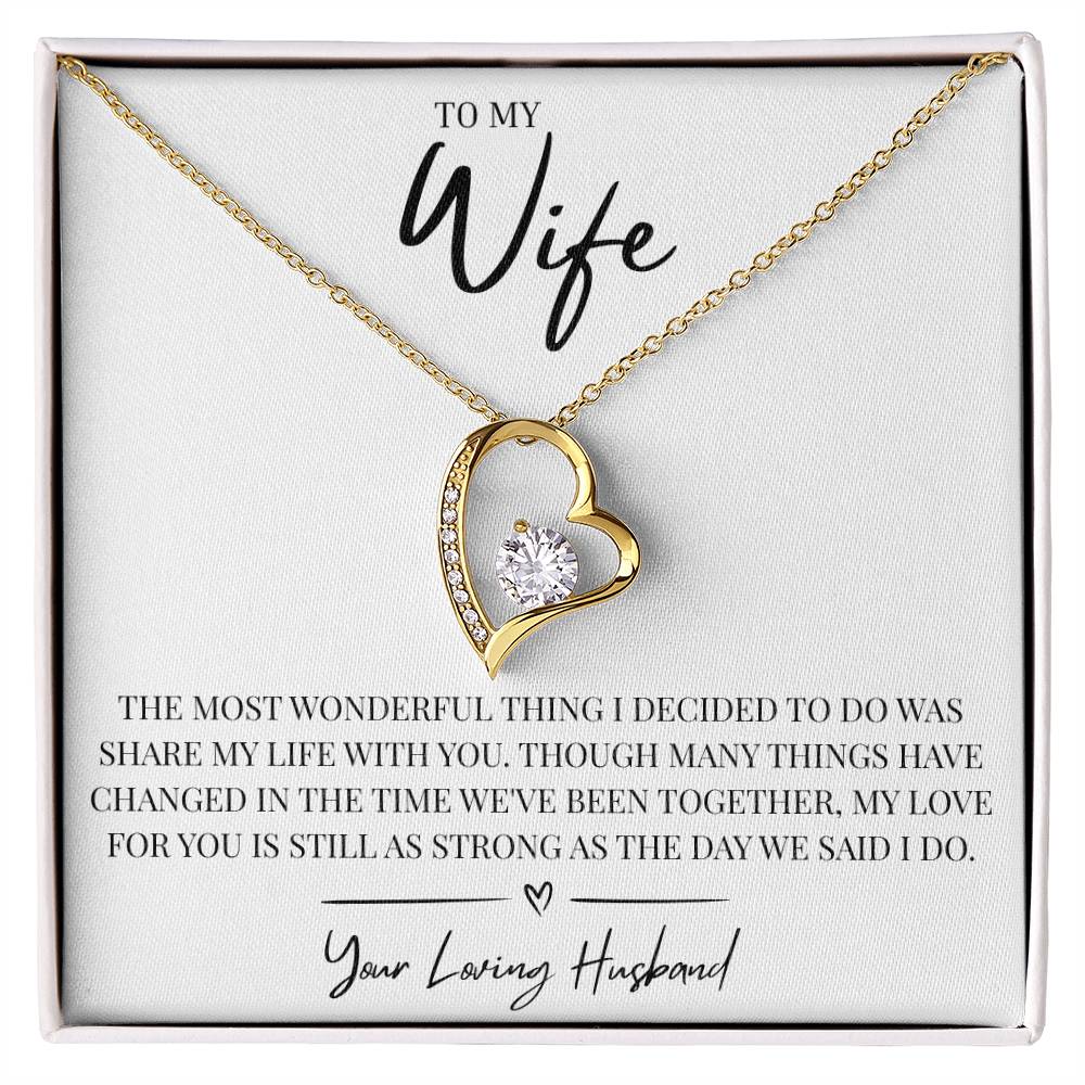To My Wonderful Wife - Forever Love Necklace