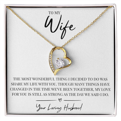 To My Wonderful Wife - Forever Love Necklace