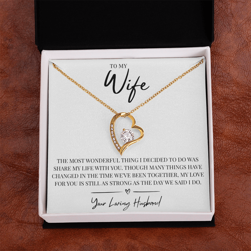 To My Wonderful Wife - Forever Love Necklace