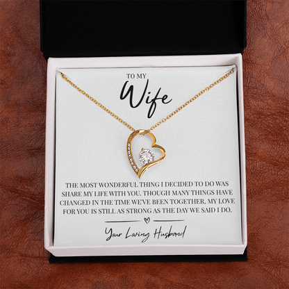 To My Wonderful Wife - Forever Love Necklace