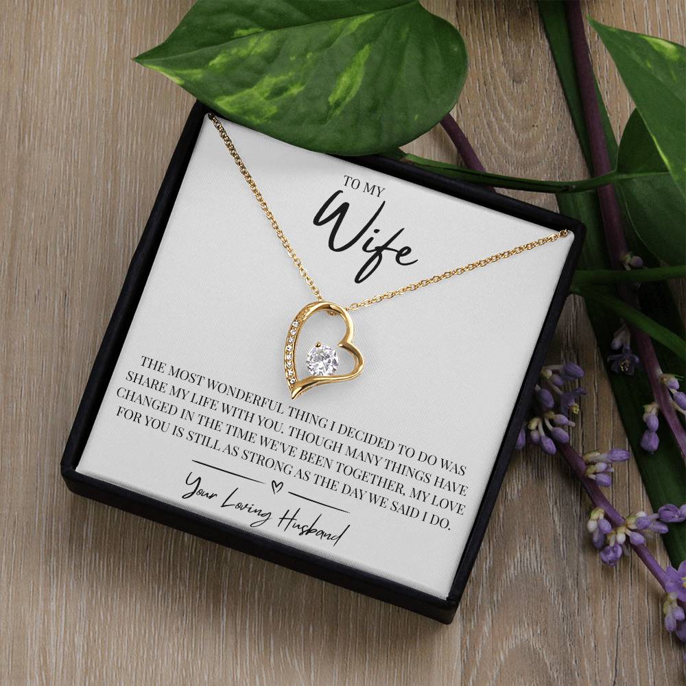 To My Wonderful Wife - Forever Love Necklace