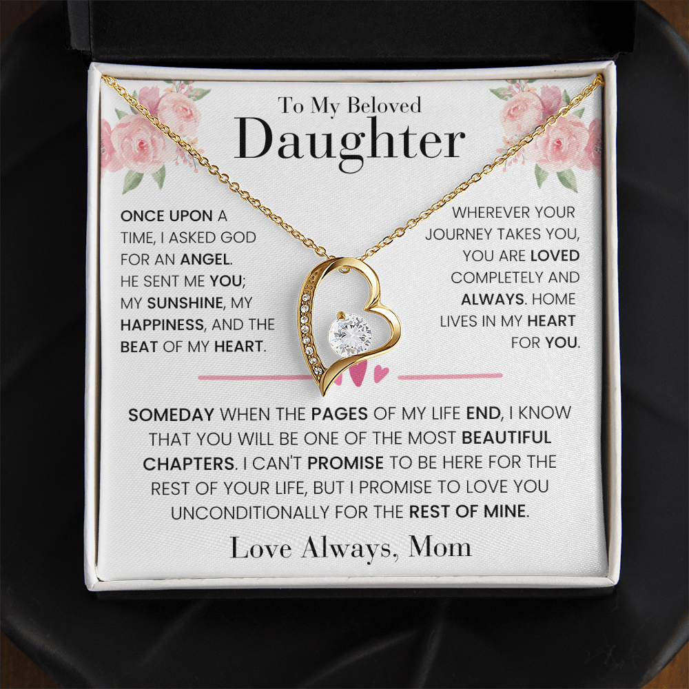 Daughter Gift From Mom, Forever Love Necklace