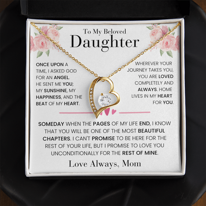 Daughter Gift From Mom, Forever Love Necklace