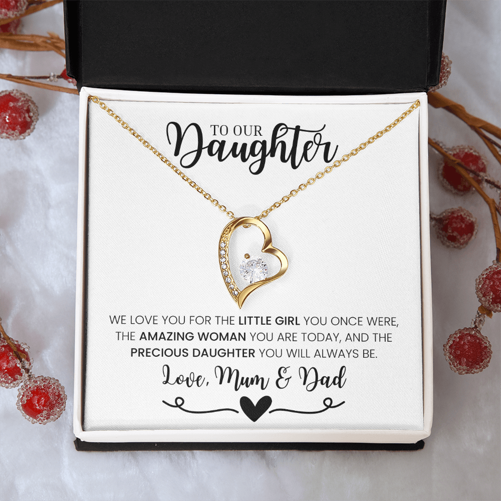 "To Our Daughter, Love Mum & Dad" - Forever Love Necklace