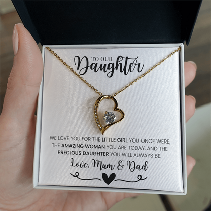 "To Our Daughter, Love Mum & Dad" - Forever Love Necklace