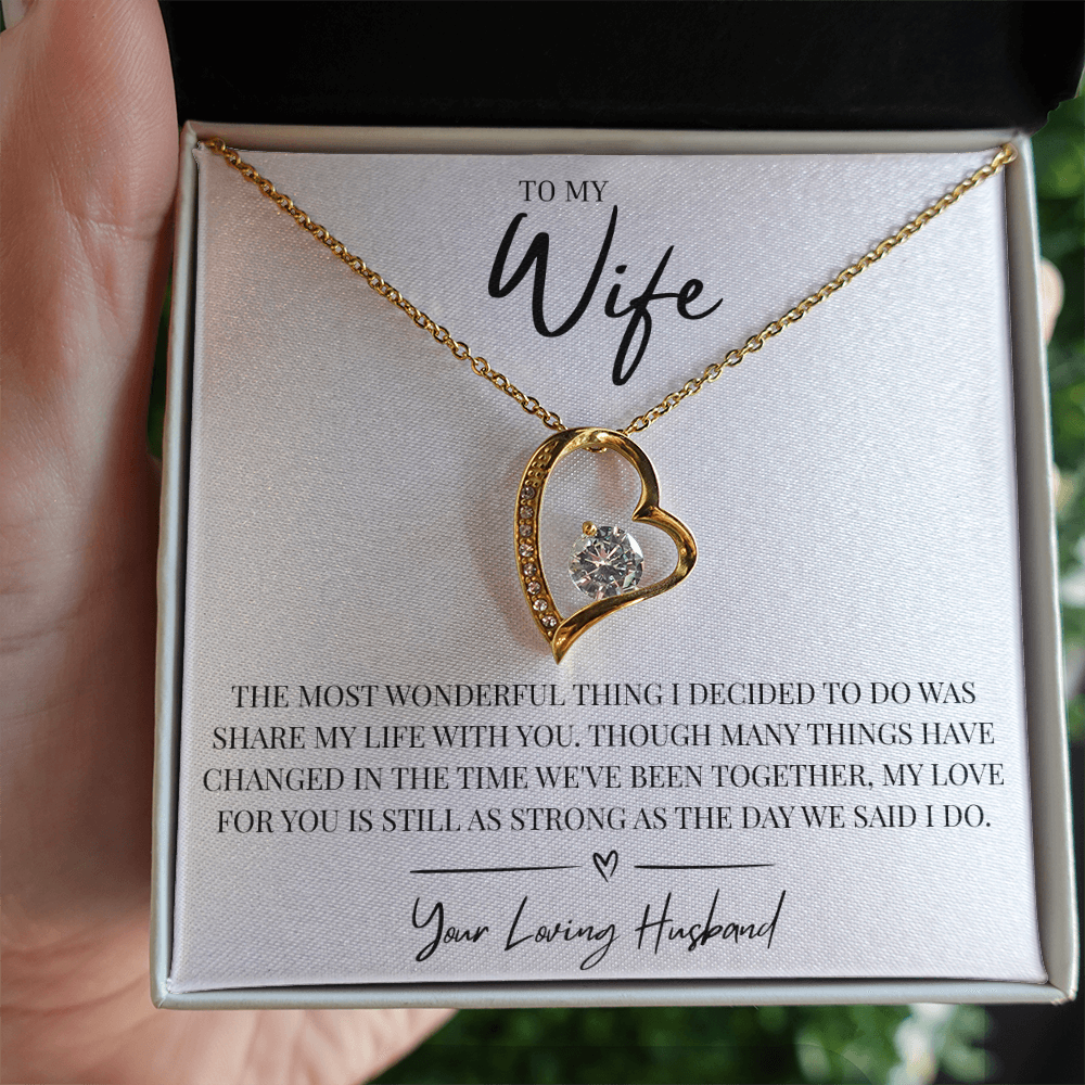 To My Wonderful Wife - Forever Love Necklace