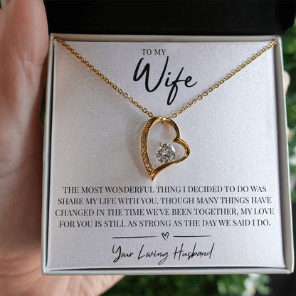 To My Wonderful Wife - Forever Love Necklace
