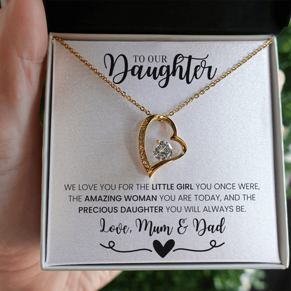 "To Our Daughter, Love Mum & Dad" - Forever Love Necklace