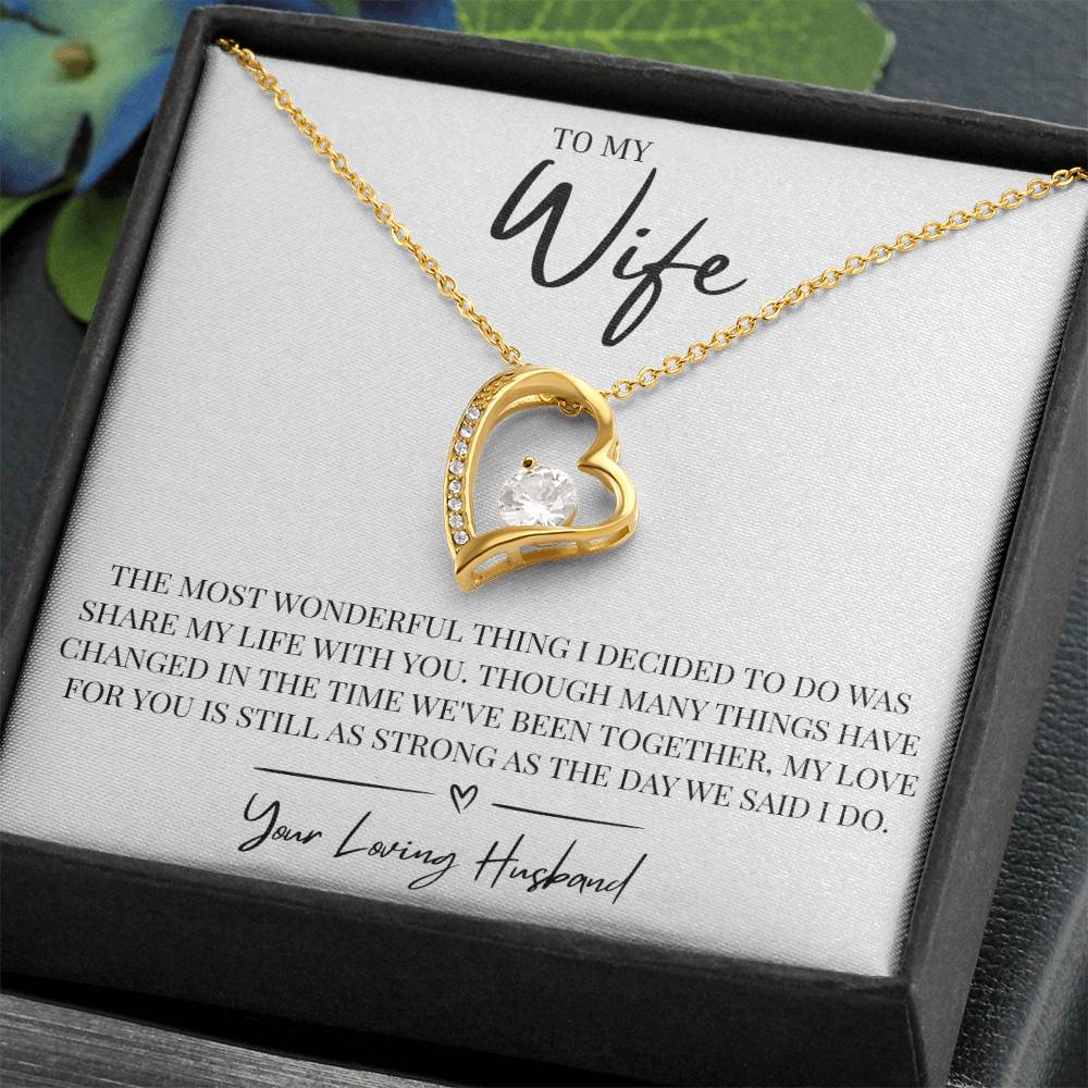 To My Wonderful Wife - Forever Love Necklace