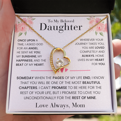 Daughter Gift From Mom, Forever Love Necklace