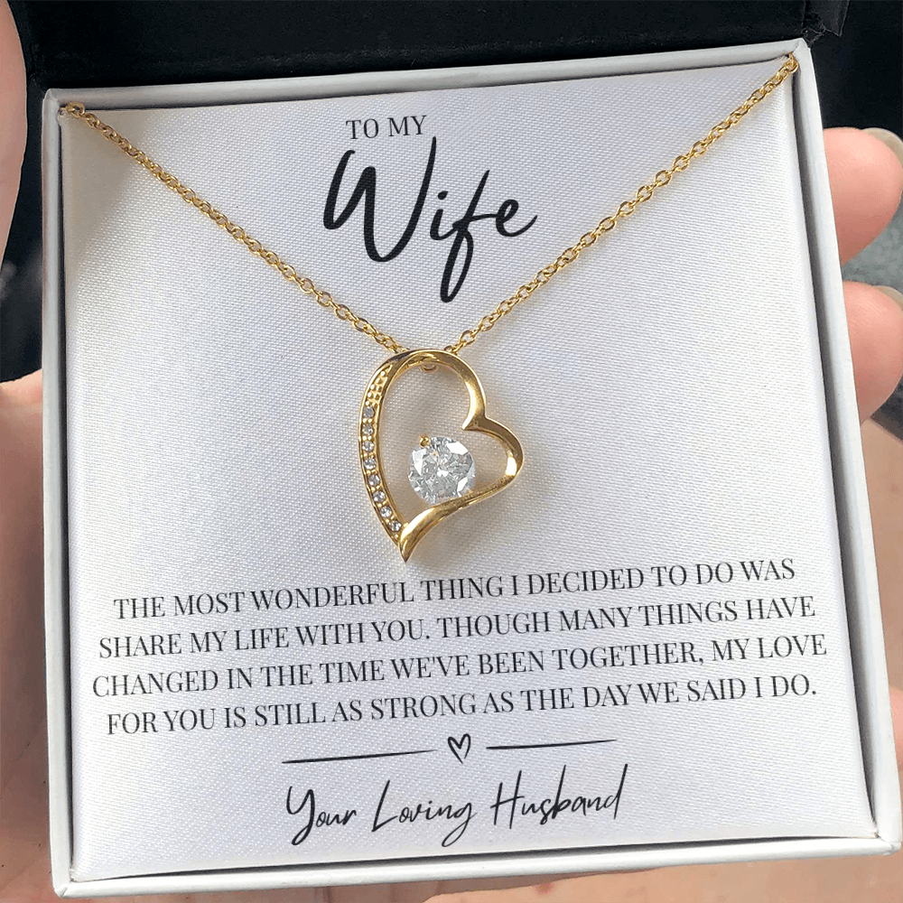 To My Wonderful Wife - Forever Love Necklace